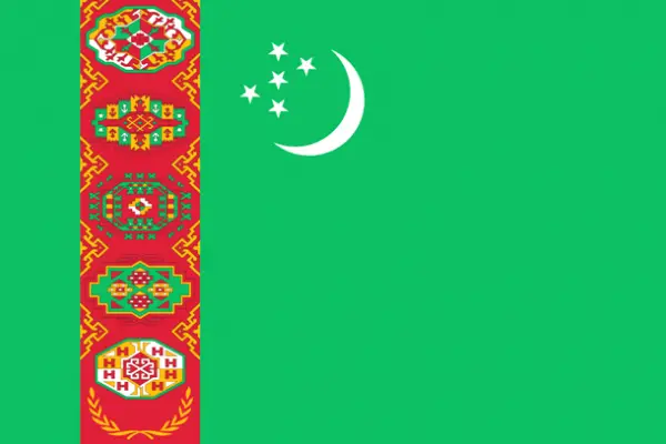 Turkmenistán bandera