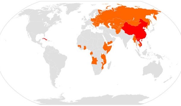 mapa comunistas