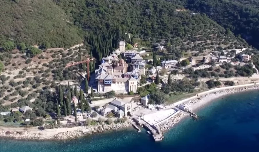 Monasterio de Dochiariou en el Monte Athos, en Grecia