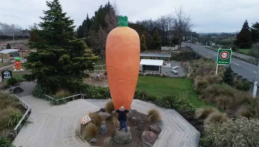 Ohakune y la zanahoria más grande del mundo, en Isla Norte de Nueva Zelanda